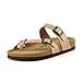 thumbnail image 3 of CUSHIONAIRE Women's, Luna Low Heel Slide Sandals Gold 11 M, 3 of 4