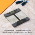 thumbnail image 6 of Health o meter Weight Tracking Digital Scale, 400lb Capacity, LCD Display, Glass Platform, Clear Black, 6 of 8