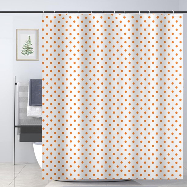 Sonernt Orange Shower Curtain for Bathroom Decoration Fabric Shower