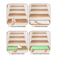 thumbnail image 4 of White Green Striped Stair Treads Non Slip for Steps Simple Stripes Background 15 Pcs Reusable Adhesive Stair Runner Mats for Dogs Elders Carpet Treads Rugs for Staircase 8x30 In, 4 of 7