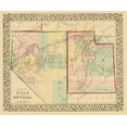 thumbnail image 2 of Mitchell 31x26 Gold Ornate Wood Framed with Double Matting Museum Art Print Titled - Nevada, Utah - Mitchell 1870, 2 of 4