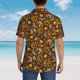 thumbnail image 4 of Fotbe Chrysanthemum turkey Camisa Hawaiana para Hombre Unisex – Camisa Casual de Verano con Botones de Manga Corta de Algodón y Lino,X-Large, 4 of 7