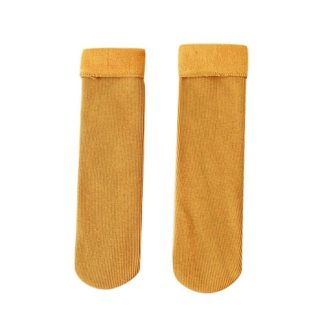 

JDEFEG Scrunch Socks Man Of Men Women Casual Solid Plush Socks Warm Thickened Socks Slipper Socks with Grippers Socks for Women Yellow