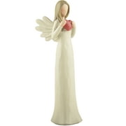 Angel Figurines with Heart, Holding Heart Hand Painted for Home Decoration Best Gifts for Your Mother Sister
