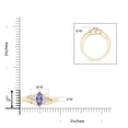 thumbnail image 4 of ANGARA Natural Marquise Tanzanite Split Shank Ring with Diamonds in 14K Yellow Gold for Women (Size-8x4mm) | December Birthstone, Anniversary, Jewelry Gift for Women | Natural Tanzanite Ring, 4 of 8