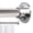 Brushed Nickel, variant on MaKefeile Shower Curtain Rod 32-41 Inch Adjustable Metal Spring Tension Rod No Drill Curtain Rods for Window Bathroom Kitchen,Black