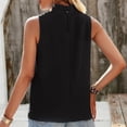 thumbnail image 4 of EINCcm Womens Summer Vest Tank Tops Pleated Round Neck Sleeveless Solid Shirt for Women Casual Blouse, 4 of 8