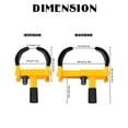 thumbnail image 2 of Wheel Lock Tevlaphee Universal Heavy Duty Security, rojo y amarillo, 2 of 6