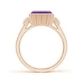 thumbnail image 2 of ANGARA Natural 2.2 Ct. Amethyst with Diamond Classic Ring in 14K Rose Gold for Women (Ring Size: 3.5), 2 of 10