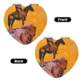 thumbnail image 2 of Picia Cliff Western Cowboy for Compact Vanity Mirror , Travel Makeup Mirror , Portable Magnifying Cosmetic Mirror for Daily, Work, Business-Heart Shape, 2 of 9
