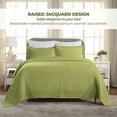 thumbnail image 2 of Superior Geometric Fret Cotton Decorative Bedspread and Sham Set, Queen, Sweet Pea, 2 of 9