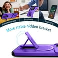 thumbnail image 4 of Case for Motorola Moto G Stylus 5G 2025 6.7" with Invisible Fold Holder Stand, MagSafe Magnetic Wireless Charging,Sliding camera casing,Shockproof Dropproof Tough Rugged Protective Case Cover,Purple, 4 of 10