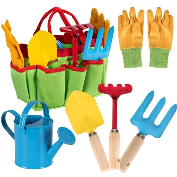 Juego de herramientas de jardinería Toyrifik Little Gardener para niños con bolsa