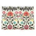 thumbnail image 7 of Yayeee Kitchen Curtains Tier Pair Light Filtering 27"x24" Rod Pocket Short Cafe Window Panel, Beige Red Floral, 7 of 7