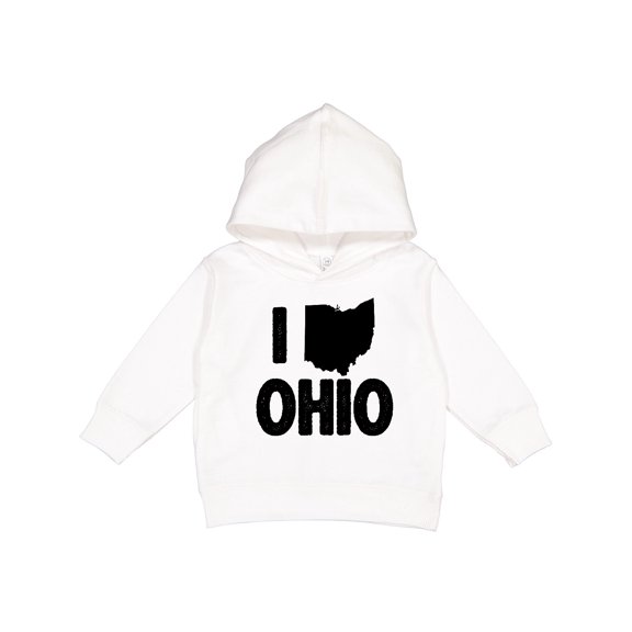 Inktastic I Love Ohio with State Silhouette Toddler Hoodie