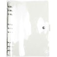 thumbnail image 1 of 26-27 Clear Soft PVC Round Ring Binders Dia 20mm 6-Ring Binder Cover with Snap Button Closure for Loose Leaf Journal Planner A B5 - 9 Holes(206x275mm), 1 of 1