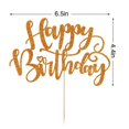 thumbnail image 2 of Adorno para Pastel Naicaek Hecho a Mano con Brillantina Feliz Cumpleaños Naranja, 2 of 7