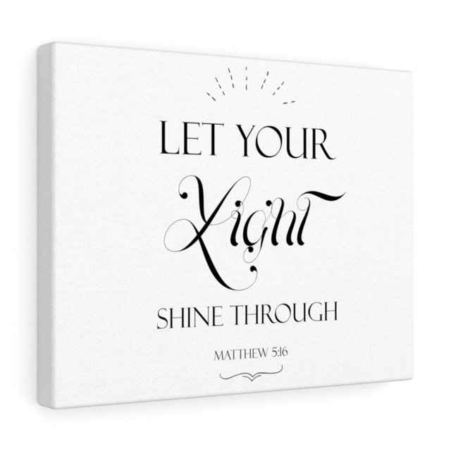 Scripture Walls Let Your Light Matthew 5:16 Bible Verse Canvas Christian Wall Art Ready to Hang Unframed
