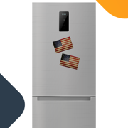 Magnet Me Up Weathered American Flag Vinyl Magnet Decal, 4x6 In, 2 PK, Red, White and Blue