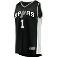 thumbnail image 2 of Youth Fanatics Victor Wembanyama Black San Antonio Spurs  Fast Break Replica Jersey - Icon Edition, 2 of 3