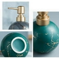 thumbnail image 7 of Marble Ceramic Soap Dispenser - 8.4oz Rust-Free Gold Pump for Bathroom & Kitchen | Compact Countertop Decor with Non-Fade Finish | Hand Soap & Lotion Bottle for Sink Vanity, 7 of 7