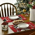 thumbnail image 2 of Red Christmas Winter Placemats Set of 6, 12X18 Inch Seasonal Christmas Holiday Table Mats, 2 of 6