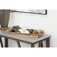 thumbnail image 5 of Wooden Rectangular Tray With Rope Side Handles - Brown, 5 of 7