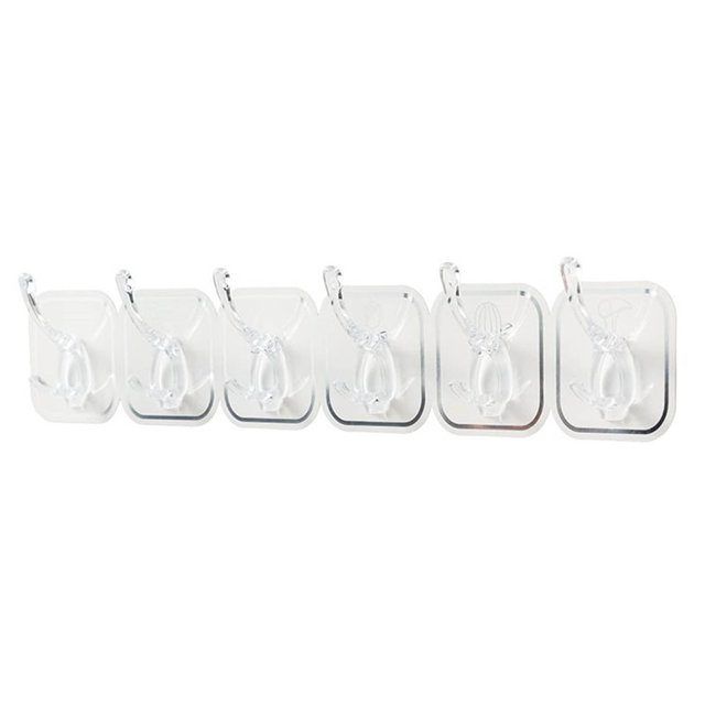 Ganchos adhesivos continuos ajkijo, tiras largas para puerta, ganchos para colgar ropa en la pared, soportes adhesivos resistentes que no dejan rastro, ganchos de cocina de plástico reutilizables