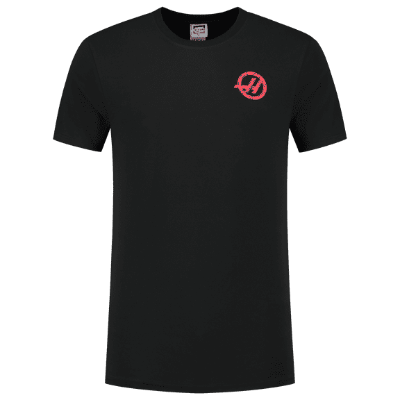 Haas Racing F1 Small Logo T-Shirt - Black/White