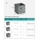 thumbnail image 4 of SONGMICS Cubos de Almacenamiento de Tela no Tejida de 33 cm con Asas Dobles, Juego de 6, Organizadores de Armario, Gris, 4 of 6