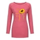thumbnail image 4 of Puntoco Camiseta de manga larga informal suelta con cuello redondo para mujer, color sólido, estampada Puntoco Puntoco-6212, 4 of 4