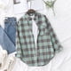thumbnail image 1 of Camisa informal a cuadros para mujer, blusa holgada de manga larga, ropa de Boutique, novedad de otoño, 2023, 1 of 4