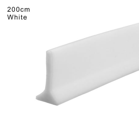 

Bathroom Accessories Non-slip Dry and Wet Separation Shower Dam Flood Barrier Water Retaining Strip Self-Adhesive Door Bottom Sealing Strip Water Stopper WHITE 200CM