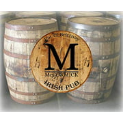 Craft Bar Signs Personalized Whiskey Barrel Lid Monogram Family Name Drinking Bar Sign Man cave Accessories for Room
