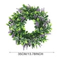 thumbnail image 3 of VogueV Artificial Lavender Wreath 14 Inch Front Door Foam Flower Decoration, Diy Silk Floral Wreath for Spring Summer Farmhouse Home Wedding Wall Window, Lightweight Everlasting Gift, 1 Wreath, 3 of 9