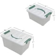 thumbnail image 4 of Jekiyo Clear Latching Box, Plastic Storage Bin, 2 Packs(6 Quart&14 Quart), 4 of 5
