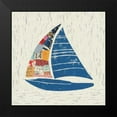 thumbnail image 2 of Prahl, Courtney 12x12 Black Modern Framed Museum Art Print Titled - Nautical Collage IV on Linen, 2 of 5