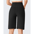 thumbnail image 3 of G4Free EverGoing Maternity Shorts with Pockets 10''- Over The Belly Pregancy Bermuda Casual Work Summer, 3 of 8