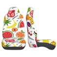 thumbnail image 3 of ZNDUO Cartoon Colourful Fruits Pattern Car Seat Covers, Breathable Polyester Universal Seat Covers for Cars, 2PCS Car Seat Covers Front Seats Only, 3 of 8