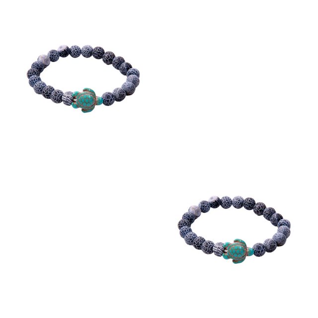 sweethay de tortuga Ajustable Exquisita joyería turquesa Piedras preciosas naturales y cristales Pulseras de la amistad