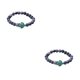 thumbnail image 1 of Guardurnaity de tortuga Piedras preciosas naturales duraderas y cristales Pulseras de amistad Regalos para mejores amigos Fósiles de viento negro Fósiles de viento negro 2Conjunto, 1 of 6