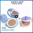 thumbnail image 2 of SACE LADY Face Setting Powder Full Coverage Cushion Pressed Powder Long Lasting Waterproof Concealer Makeup Cosmetics Make Up, 2 of 5