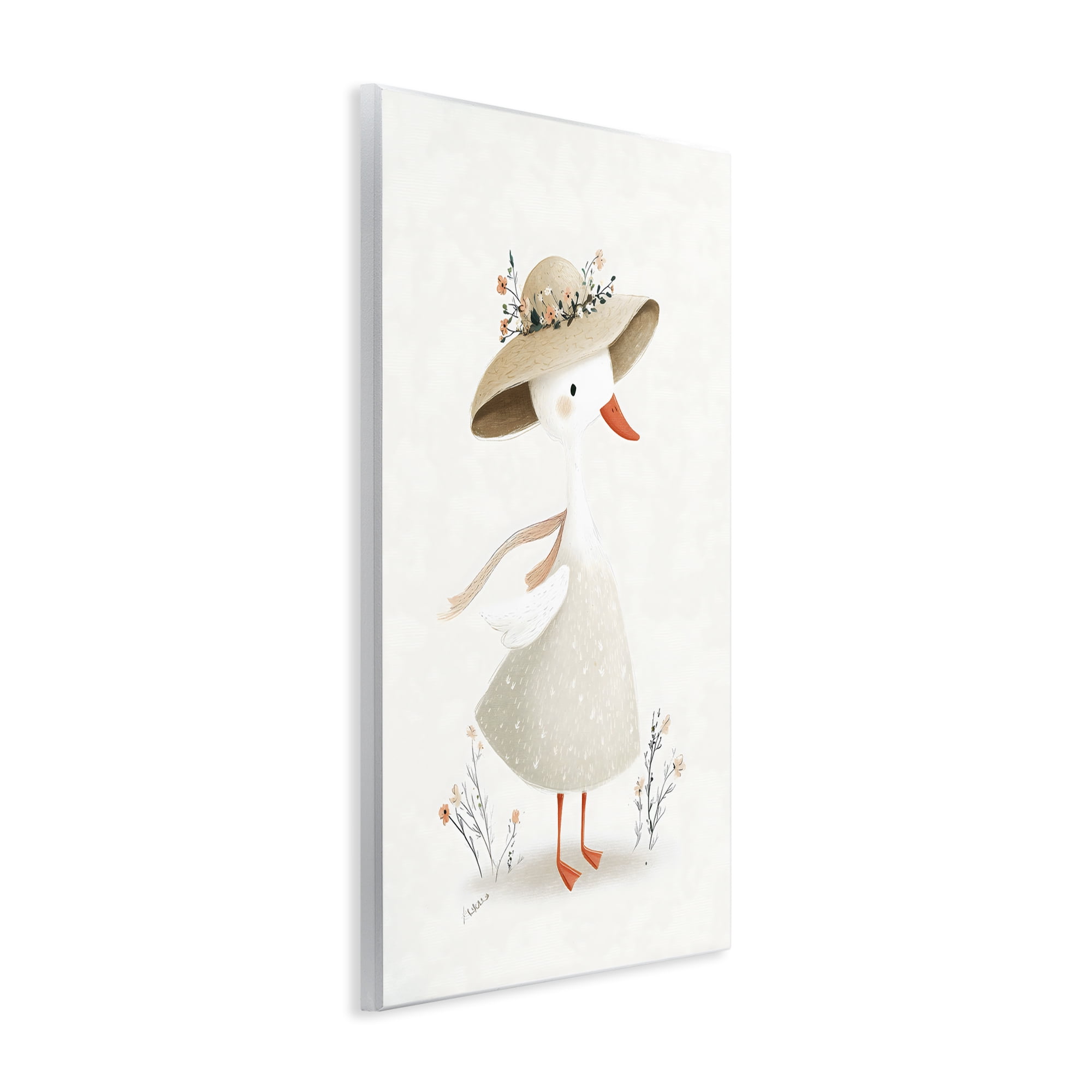 Stupell Industries Charming Goose in Sunhat Wall Plaque Art, design by Ink Drop Loft