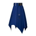 thumbnail image 5 of Gothic Skirt for Women Steampunk Asymmetrical Handkerchief Hem High Waist A-Linen Skirts Halloween Cosplay Costume, 5 of 6