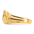thumbnail image 4 of 14k Yellow Gold Polished Ladies Claddagh Band Ring, 4 of 7