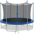 thumbnail image 2 of FDW 14 ft Trampoline with Safety Enclosure Net Combo Bounce Jump Outdoor,330lbs Capacity(Blue), 2 of 2