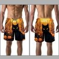 thumbnail image 3 of luoweisi Men's Beach Shorts Quick Dry Swim Trunks with Mesh Lining Halloween Black Cat L, 3 of 5
