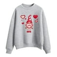 thumbnail image 1 of CEHVOM Femmes Mode Décontractée Imprimé Col Rond Ample Manches Longues Hauts Courts Blouse Chandails Sans Capuche Liquidation, 1 of 4