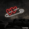 thumbnail image 4 of Craftnamesign Love Pin Neon Sign, Heart LED Sign, Bedroom Decor, Noel Gift, 4 of 4