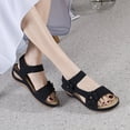 thumbnail image 6 of Ruyang Women Summer Flowers Casual Open Toe Wedges Massage Soft Bottom Breathable Hook Loop Shoes Sandals Women Dressy Sandals, 6 of 6
